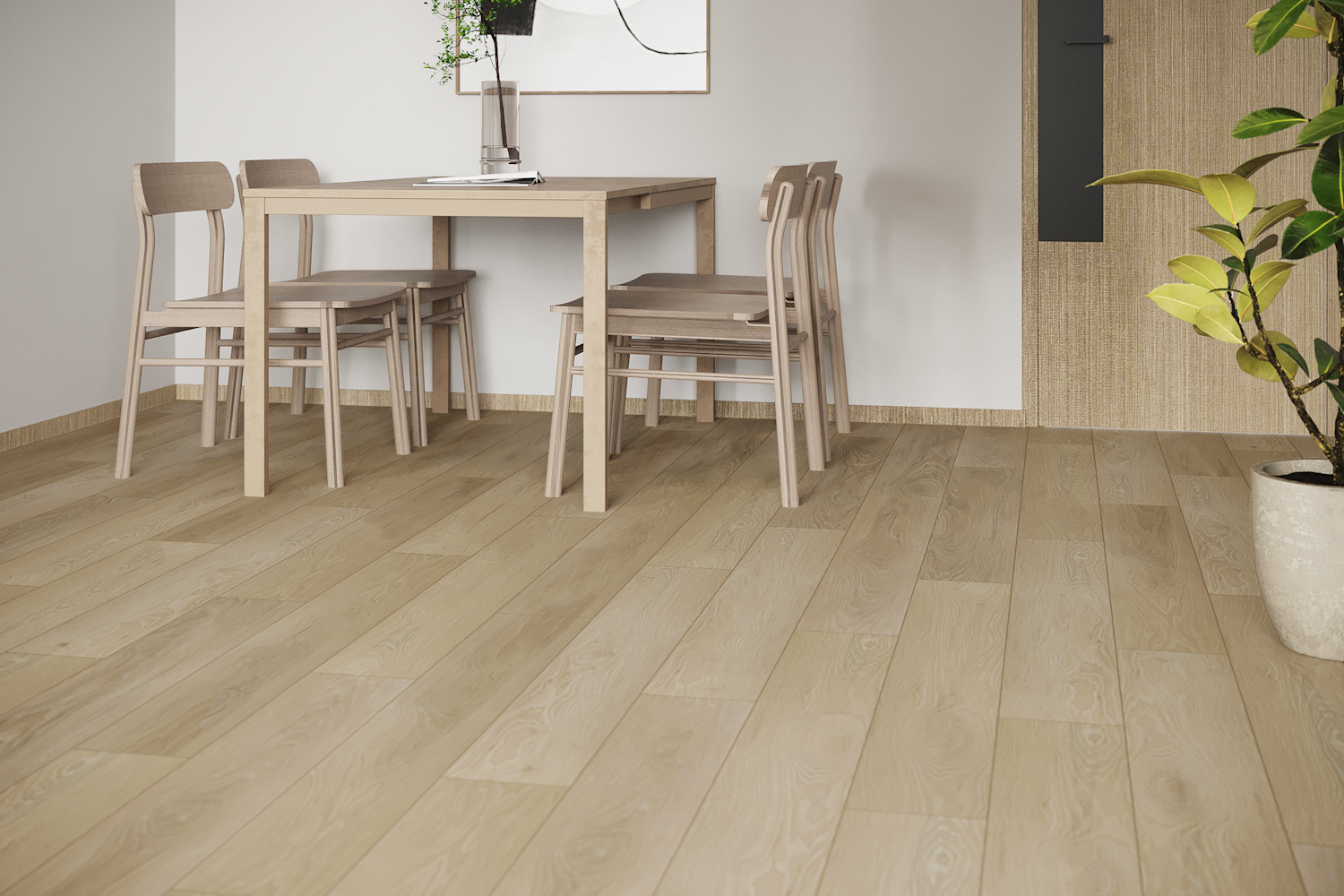 Кварцвиниловая плитка Art East замковая Art Tile Click Ясень Антиб 45-06-ATC 1220×180×4 фото в интерьере